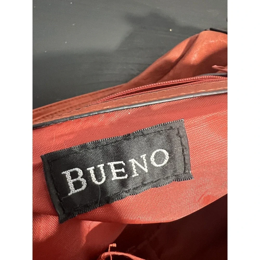 Bueno Rust Terracotta Faux Leather Hobo Shoulder Bag Adjustable‎ Strap Gold